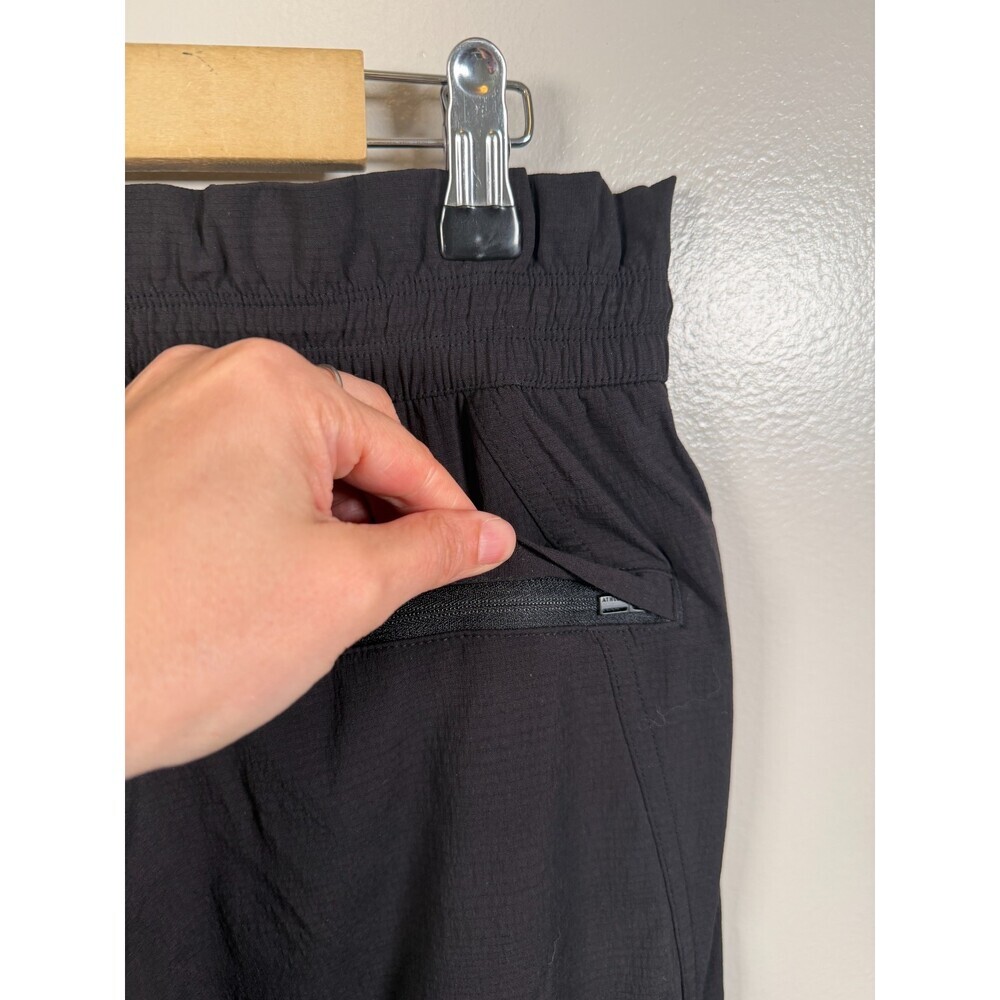 Athleta High Rise Trekkie Parachute Pant Size 10 Black Hiking Trail Ripstop - Picture 9 of 13
